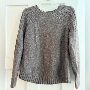 Prana Women's Gray and Multi-Color Cotton-Wool Blend Sweater, Size Small